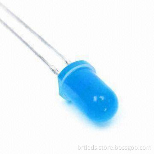 5mm Round Blue Emitting LED Lamp with Water Clear Lens Appearance and 468nm Wave Length